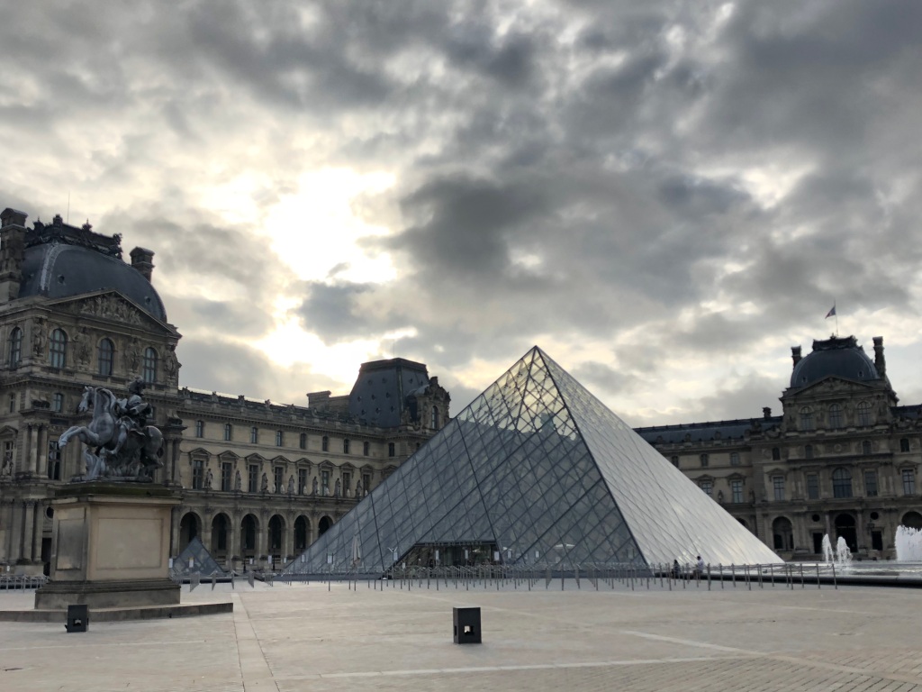 Picture of the entrance of the Louvre, Paris, France